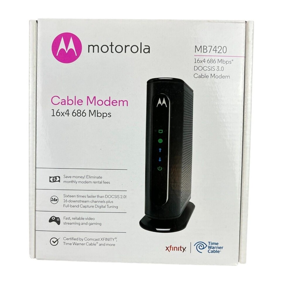 Motorola MB742010 686mbps DOCSIS 3.0 Cable Modem  New Open Box